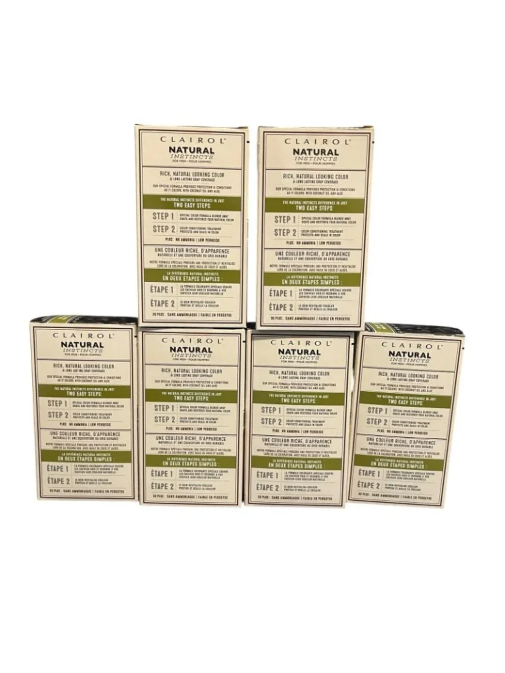 6X Clairol Natural Instincts For Men M13 Dark Brown Hair Color Kit Dye, New